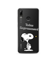 Snoopy Tasarımlı Süper Şeffaf Silikon Telefon Kılıfı Huawei PSmart 2019