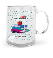 BK Gift Kişiye Özel En İyi Sınıf Öğretmeni Cam Kupa Bardak