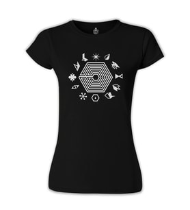 EXO - Exoplanet Siyah Bayan Tshirt