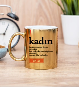 Kadın Kelime Anlamı Gold Kupa Bardak