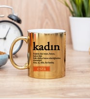 Kadın Kelime Anlamı Gold Kupa Bardak