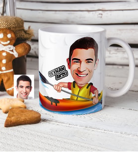 BK Gift Kişiye Özel Bay Kanocu Karikatürlü Beyaz Kupa Bardak