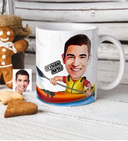 BK Gift Kişiye Özel Bay Kanocu Karikatürlü Beyaz Kupa Bardak