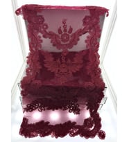 Bordo Salon Takımı 16 Parça Tül meari 06 (Krem)