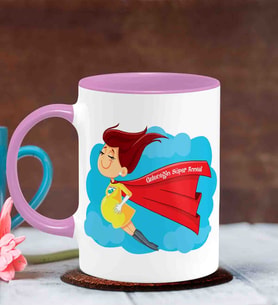 BK Gift Kişiye Özel Anneler Günü Temalı Pembe Kupa Bardak P4