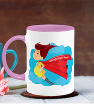 BK Gift Kişiye Özel Anneler Günü Temalı Pembe Kupa Bardak P4
