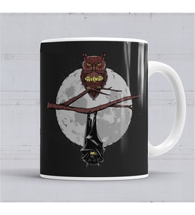 Batman Ve Baykuş Kupa Bardak Porselen