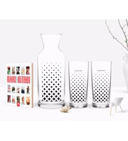BK Gift Kişiye Özel Renkli Baskılı İsimli İkili Rakı Bardağı Karaf ve Cep Kitabı Hediye Seti-115 (Model 1)