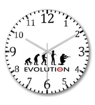 Evolution Duvar Saati Bombeli Gercek Cam