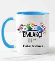 Emlakçı Kupa Bardağı Mavi