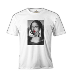 Mona Lisa - Sugar Beyaz Erkek Tshirt