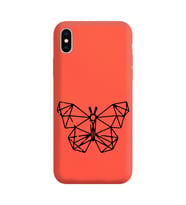 Iphone Xs Max Çizgi Tasarımlı Turuncu Lansman Telefon Kılıfı