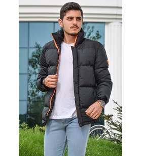 Erkek Şişme Mont 20K-8200159-01 Siyah