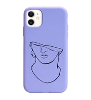 Iphone 11 Çizgi Tasarımlı Mor Lansman Telefon Kılıfı
