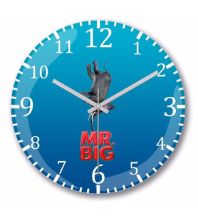 Mr Big  Duvar Saati Bombeli Gercek Cam
