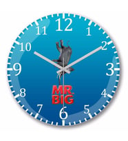 Mr Big  Duvar Saati Bombeli Gercek Cam
