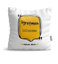BK Gift Kişiye Özel Öğretmen Anlamı Dekoratif Yastık  2