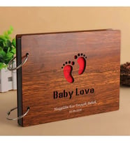 İsme Özel Baby Love Temalı Ahşap Kendin Yap Fotoğraf Albümü