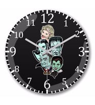 Munsters Rule  Duvar Saati Bombeli Gercek Cam