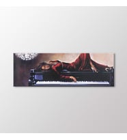 Arty Tablo Woman Laying On Piano Tablo (Karışık)