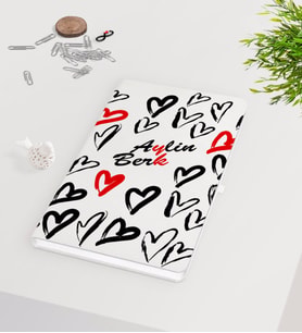 BK Gift Kişiye Özel Sevgililer Günü Beyaz Defter-64