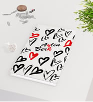 BK Gift Kişiye Özel Sevgililer Günü Beyaz Defter-64