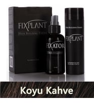 Fixplant Saç Dolgunlaştırıcı Set Topik 28 Gr. + Sprey - Seyrek Saçlar için Saç Tozu - Fixplant Saç Fiberi - Koyu Kahve