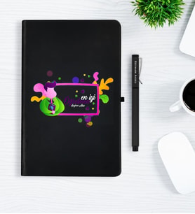 BK Gift Kişiye Özel En İyi Öğretmen Siyah Defter Kalem Hediye Seti