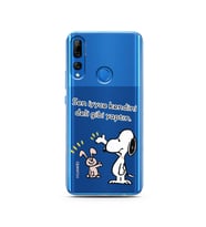 Snoopy Tasarımlı Süper Şeffaf Silikon Telefon Kılıfı Huawei Y9 Prime 2019