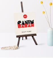 Babalar Gününe Özel Canım Babam Şovaleli Doğal Taş  4