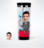 BK Gift Kişiye Özel Bay Ceo Karikatürlü Çelik Termos Bardak  1