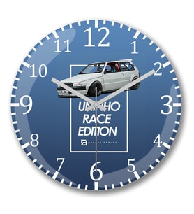 Uno  Race Edition Duvar Saati Bombeli Gercek Cam