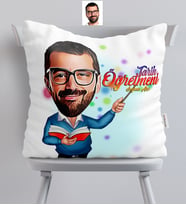 BK Gift Kişiye Özel Bay Öğretmen Karikatürlü  Yastık  3