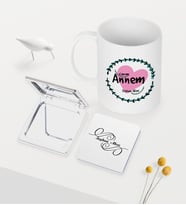 BK Gift Kişiye Özel Canım Annem Beyaz Kupa Ayna Seti - 10 (Model 1)