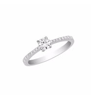 0.71ct Pençe Tırnak Tektaş Yüzük (Beyaz)