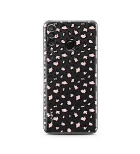 Leopar Tasarımlı Süper Şeffaf Silikon Telefon Kılıfı Huawei P30 Lite 