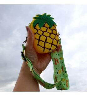 Ananas Tasarım Silikon Omuz Askılı Çanta