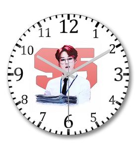Bts Jimin Duvar Saati Bombeli Gercek Cam