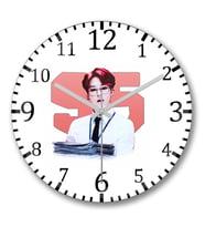 Bts Jimin Duvar Saati Bombeli Gercek Cam