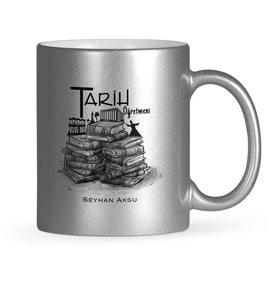 BK Gift Kişiye Özel Tarih Öğretmeni Gümüş Yaldızlı Kupa Bardak  1