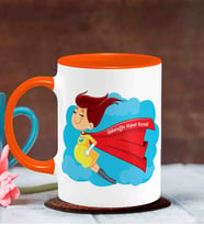 BK Gift Kişiye Özel Anneler Günü Temalı Turuncu Kupa Bardak T4