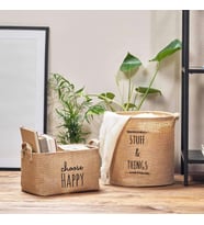 Ocean Home Textile 2'li Jüt Sepet Set (Kahverengi)