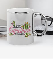 BK Gift Kişiye Özel Bugün Günlerden Öğretmen Krom Kupa Bardak - 1