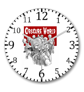Obscure World Duvar Saati Bombeli Gercek Cam