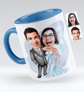 BK Gift Kişiye Özel Evleniyoruz Karikatür Kupa Bardak  5