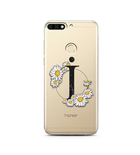 Papatya Harf Tasarım Süper Şeffaf Silikon Telefon Kılıfı Huawei Honor 7c-Y7 (201