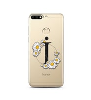 Papatya Harf Tasarım Süper Şeffaf Silikon Telefon Kılıfı Huawei Honor 7c-Y7 (201