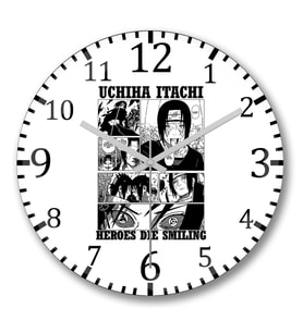 Itachi Naruto Duvar Saati Bombeli Gercek Cam
