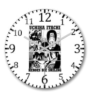 Itachi Naruto Duvar Saati Bombeli Gercek Cam