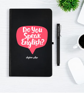 BK Gift Kişiye Özel İngilizce Öğretmeni Siyah Defter Kalem Hediye Seti - 5